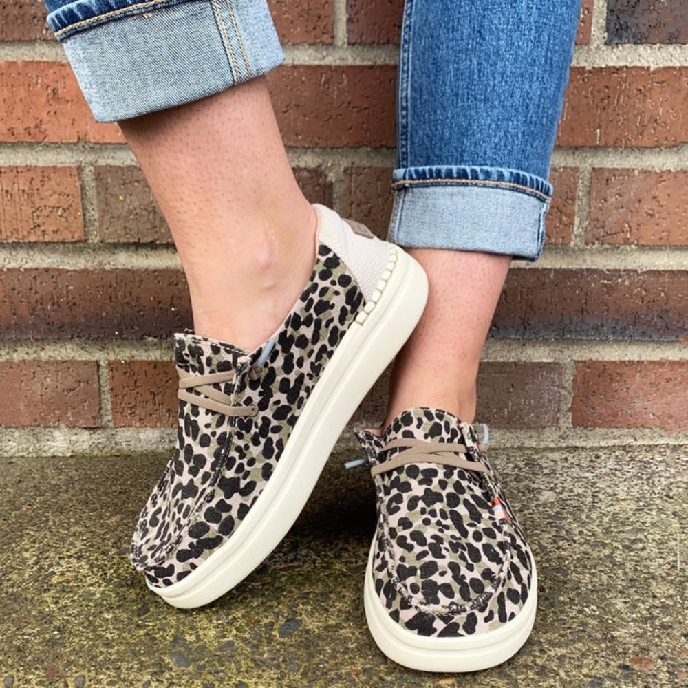 Hey Dude Ladies Wendy Ride Platform Jungle Beige